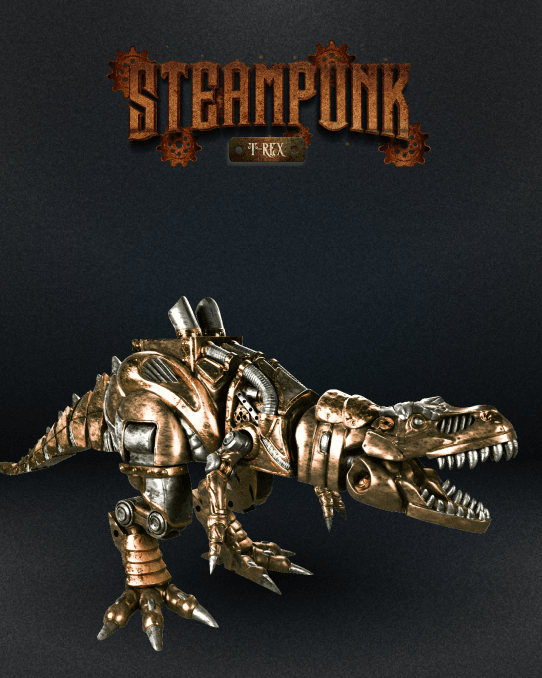 New Model: Steampunk Articulated T-Rex